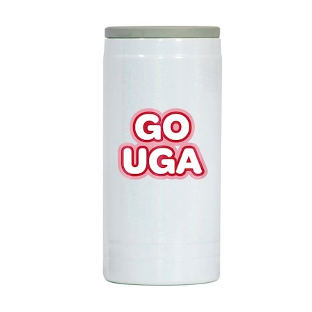 Logo Brands Georgia 12oz Bubble Iridescent Slim Coolie 142-S12IC-53